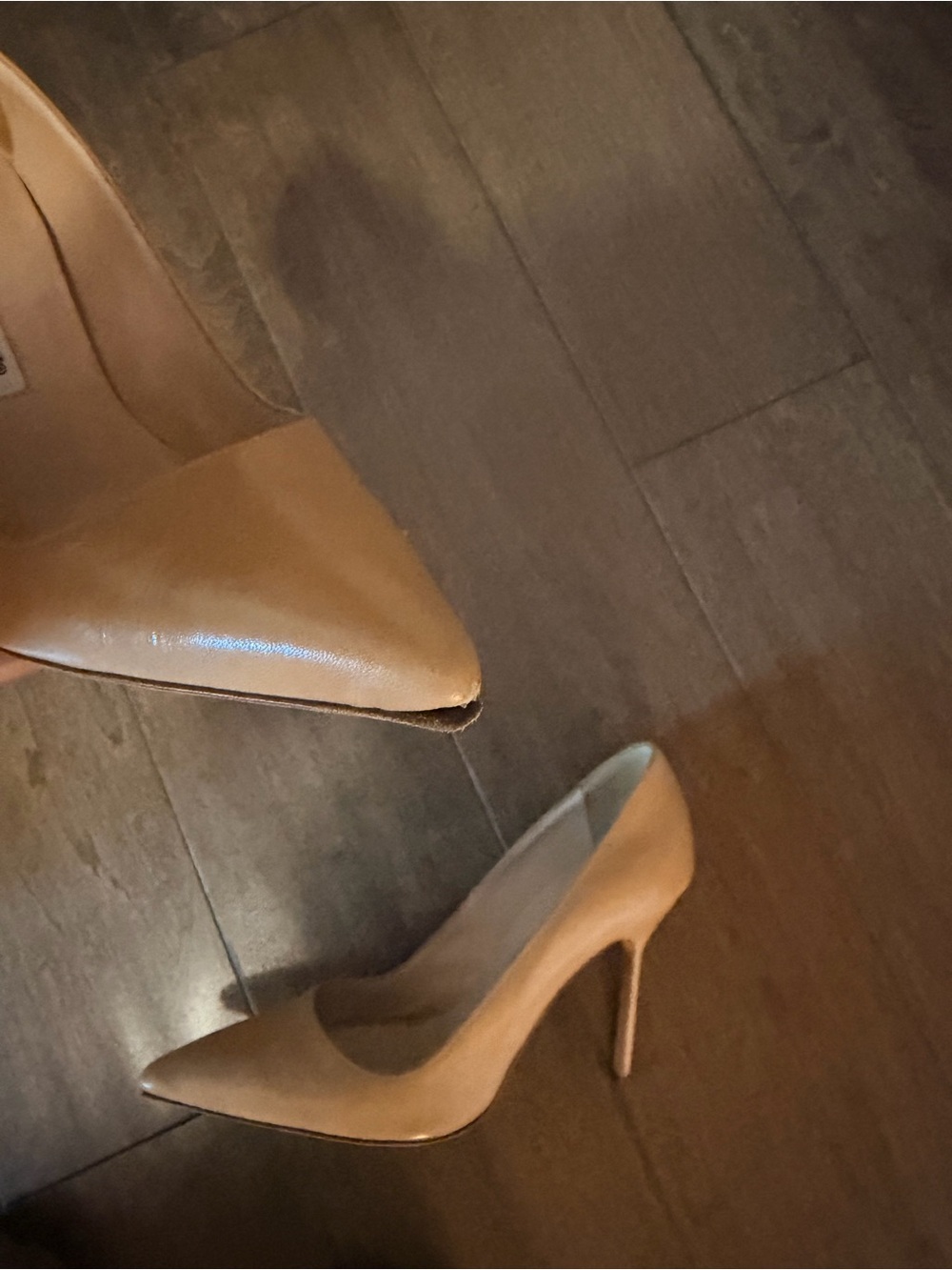Manolo Blahnik Nude BB Pointed-Toe Leather Pumps 36.5 - Picture 5 of 8